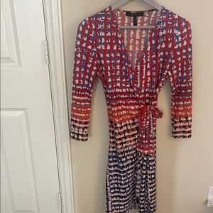 BCBGMaxAzria long sleeve wrap dress